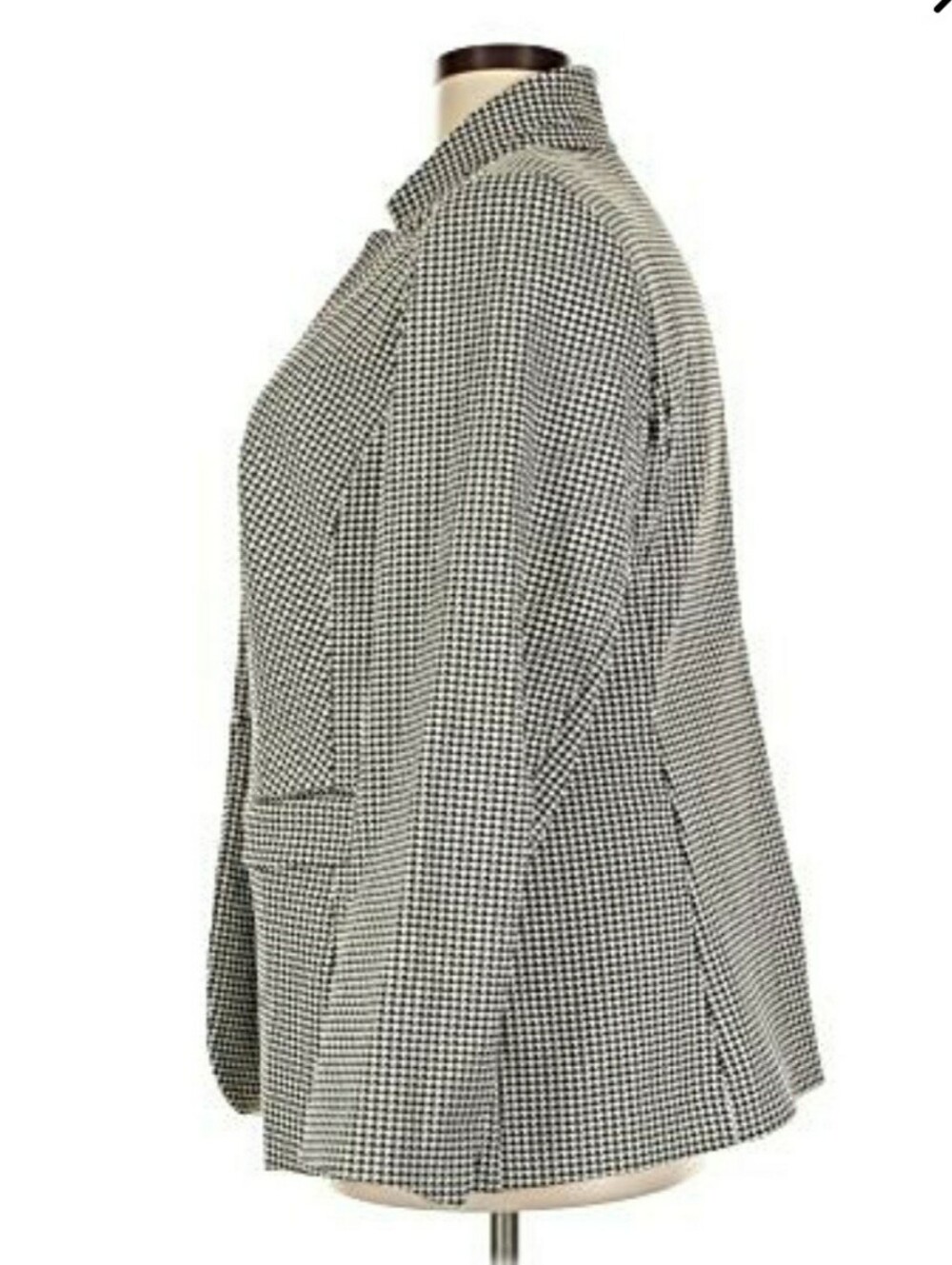 Lane Bryant , Sexy Stretch, Houndstooth Black White Blazer, Size 20 - Picture 9 of 13